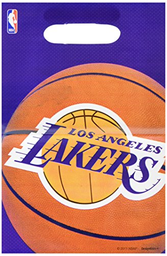 Los Angeles Lakers Loot Bags - 9.12' x 6.5' (Pack of 48) - Perfect for Sports Fans, NBA Game Nights & Birthdays