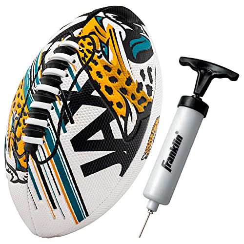 Franklin Sports NFL Jacksonville Jaguars Football - Youth Mini Football - 8.5' Football- SPACELACE Easy Grip Texture- Perfect for Kids !
