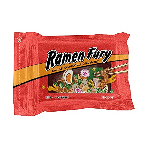 Mixlore Ramen Fury Card Game | Take-Out Themed Strategy Game | Fun Family Game for Adults and Kids | Ages 8+ | 2-5 Players | Average Playtime 30 Minutes | Made