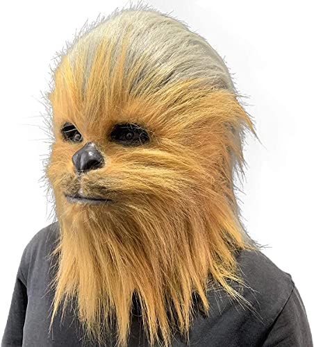 Alien Star Latex Mask Wars Hero Series Cosplay Halloween Costume Props Movie Theme Party Masquerade Accessories (Chewbacca)