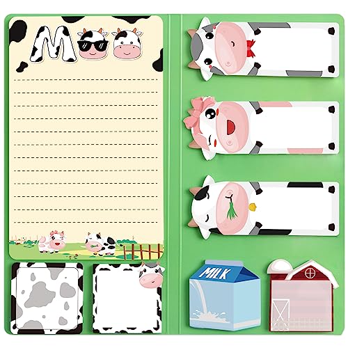 Cow Sticky Notes Set Cute Sticky Notepads 240 Sheets Book Notes Kids Office School Friends Holiday Teacher Small Gifts