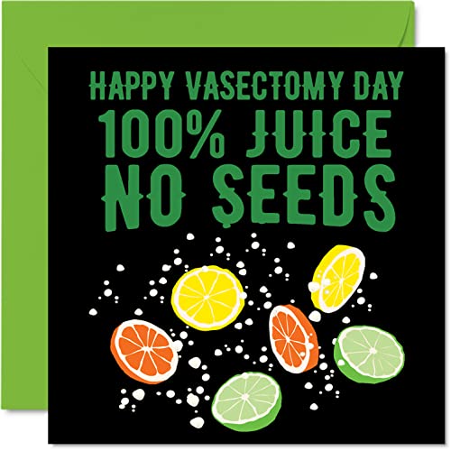 Funny Get Well Soon Cards for Men - Vasectomy - Get Well Cards from Women, Speedy Recovery Card, 5.7 x 5.7 Inch Joke Humor Greeting Cards for Best Friend Brother Husband Boyfrind Coworker