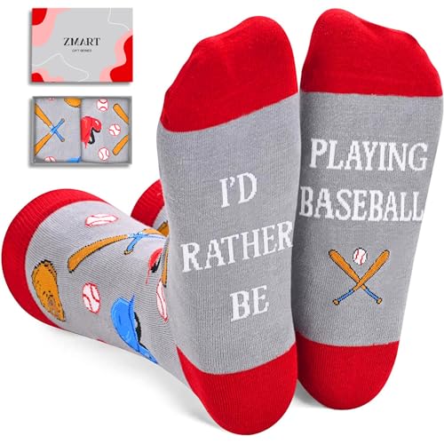 Zmart Funny Cool Baseball Gifts For Men Women Teen Baseball Mom Dad Gifts Baseball Players Coach Lovers Gifts, Novelty Baseball Socks Stocking Stuffers