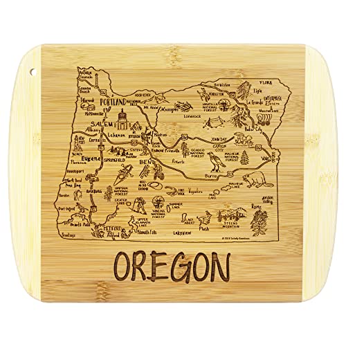 Totally Bamboo A Slice of Life Oregon State Serving and Cutting Board, 11' x 8.75'