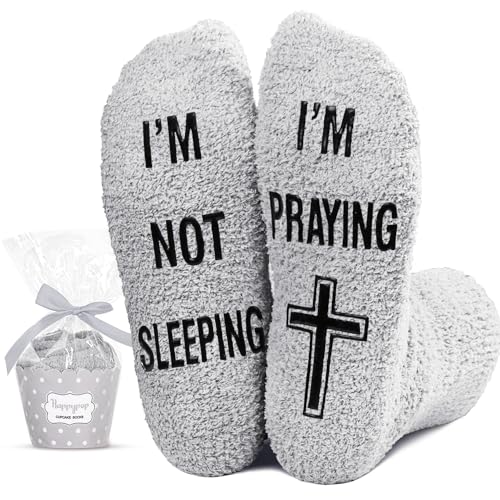 HAPPYPOP Christian Easter Gifts Men Jesus Gifts Faith Serenity Prayer Gifts, Funny Christian Socks Religious Socks For Men