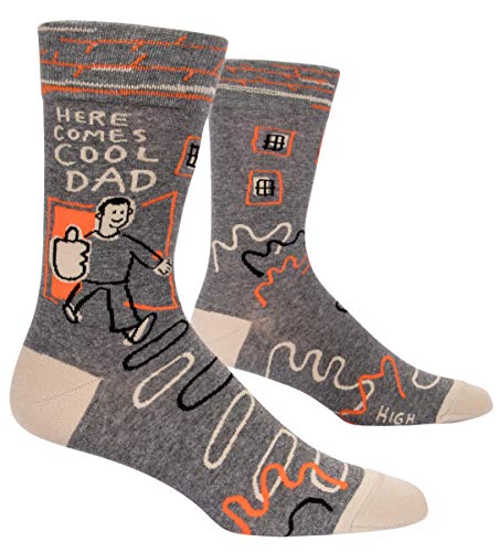 Blue Q Men's Funny Crew Socks - Gifts for Dad, Grandad, Pet Dad (fit shoe size 7-12)