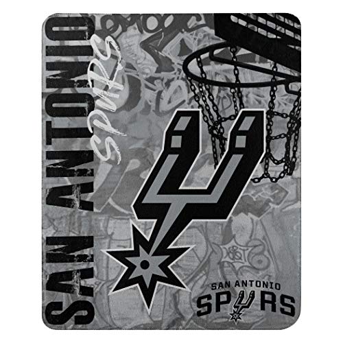 Northwest NBA San Antonio Spurs Unisex-Adult Fleece Throw Blanket, 50' x 60', Hard Knocks