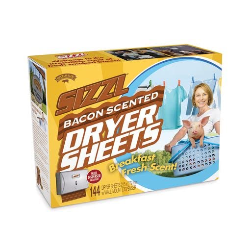 Prank Pack, Sizzl - Bacon Scented Dryer Sheets Prank Gift Box, Wrap Your Real Present in a Funny Authentic Prank-O Gag Present Box, Novelty Gifting Box for Pranksters