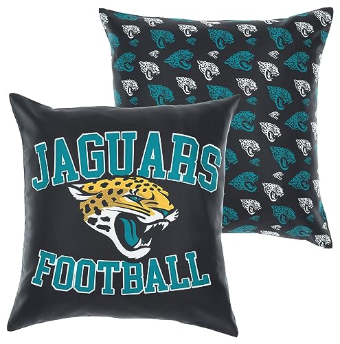 FOCO NFL 2 Pack Throw Pillow Cover 18 x 18, Jacksonville Jaguars