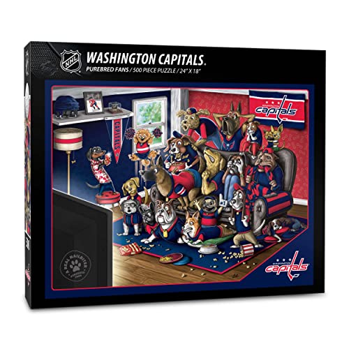 YouTheFan NHL Washington Capitals Purebred Fans 500pc Puzzle - A Real Nailbiter