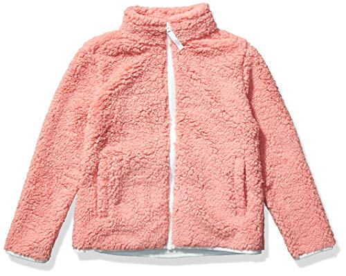 Amazon Essentials Toddler Girls' Sherpa Fleece Full-Zip Jacket, Mauve, 3T