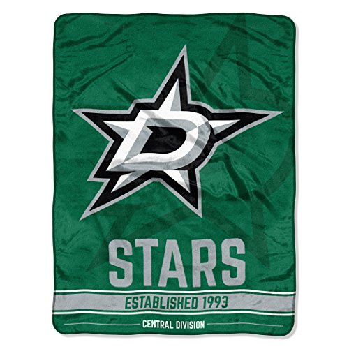 Northwest NHL Dallas Stars Unisex-Adult Micro Raschel Throw Blanket, 46' x 60', Break Away