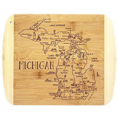 Totally Bamboo A Slice of Life Michigan State Serving and Cutting Board, 11' x 8.75'