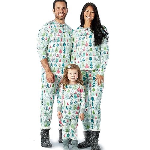 HonestBaby Family Matching Holiday Pajamas Organic Cotton for Men, Women, Kids, Toddlers, Baby Boys, Girls, Unisex Pets , Feelin' Pine, 2T