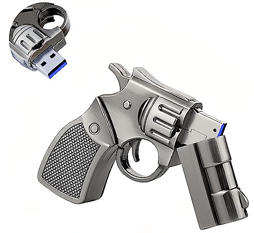 WooTeck 64GB Metal Revolver Gun USB 3.0 Flash Drive Livid