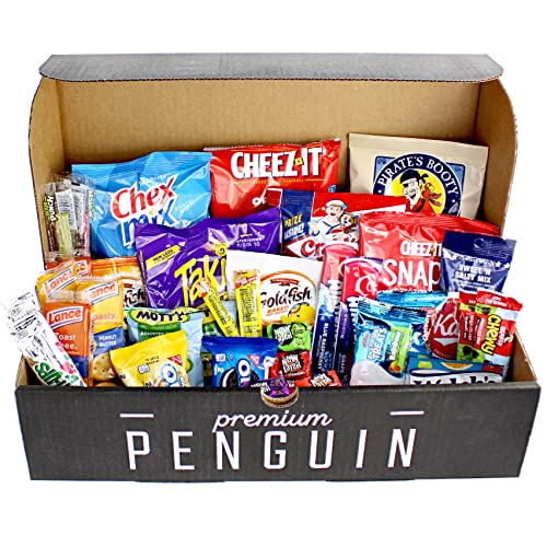 Snacks Variety Pack for Adults- Gift Basket Snack Box- Birthday Gifts for Men and Women- Food Sampler Care Package for School, College, Office, Kids, Teen, Boys, Girls, Adults- Halloween, Christmas, Valentines, Easter- Chips Variety Pack 50 Ct