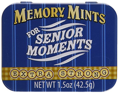 Boston America Gag Gifts Memory Mints, Sugar Candy for Senior Moments Fun Gag Tin