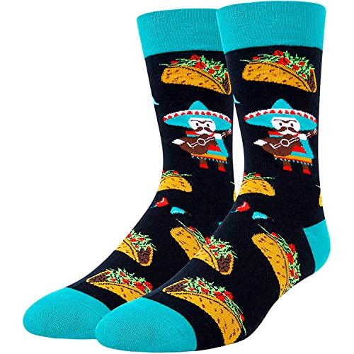 Zmart Taco Socks For Men, Funny Taco Gifts Mexican Gifts, Mexican Dad Gifts, Taco Tuesday
