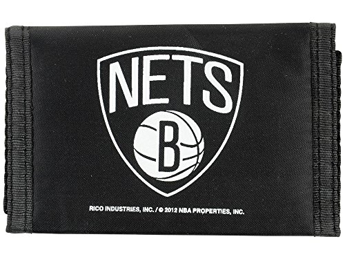 Rico Industries Brooklyn Nets Nylon Tri-Fold Wallet Nylon Tri-Fold Wallet, 3 x 5-'