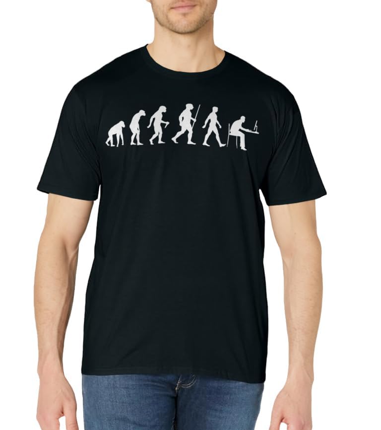 Evolution of Man Computer Programmer Funny Geek Lover IT T-Shirt