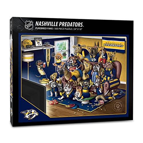 YouTheFan NHL Nashville Predators Purebred Fans 500pc Puzzle - A Real Nailbiter