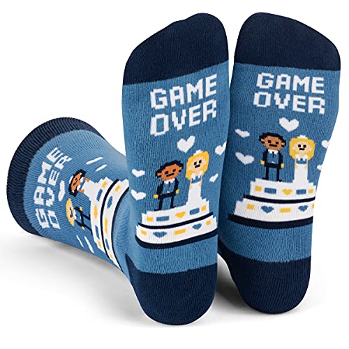 Lavley Funny Wedding Socks For Men and Women - Gifts For Groom, Groomsmen, Bride, Bridesmaids and Wedding Party (US, Alpha, One Size, Regular, Regular, Bride)