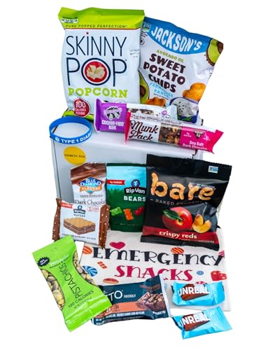 Diabetic Friendly Care Package Healthy Snacks Box Grab And Go | low Glycemic and Keto Friendly Gift or Snack Set.