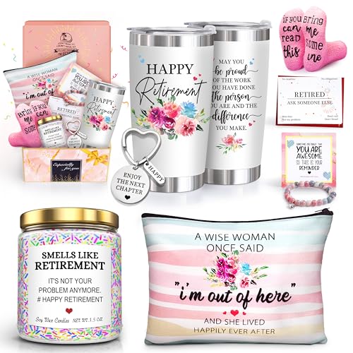 Retirement Gifts for Women 2024-Happy Retirement Gifts for Retirees,Teachers,Coworker,Nurses,Mom,Grandma,Unique Retired 20OZ Tumbler Gift Ideas for Coworkers Office & Family