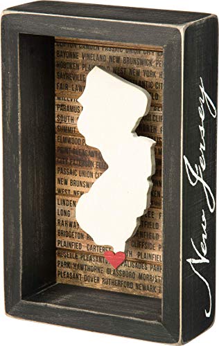 Primitives by Kathy 27795 Wanderlust Box Sign, 4.5' x 7', New Jersey