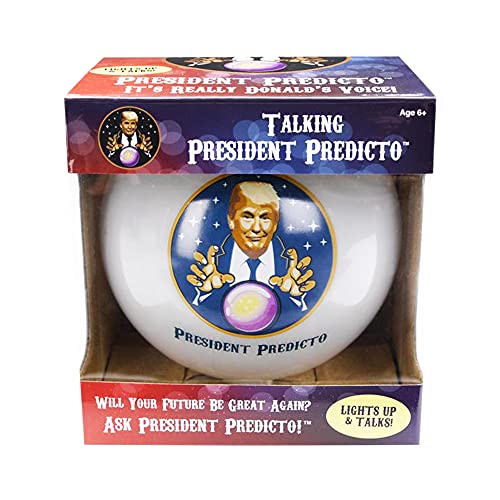 Talking President Predicto - Donald Trump Fortune Teller Ball - Lights Up & Talks - Ask YES or NO Question & Trump Speaks The Answer - Like a Next Generation Magic 8 Ball – Unique Funny Gifts for Men