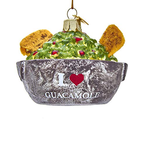 Noble Gems™ 'I Love Guacamole' Bowl Glass Ornament, 12 ounces