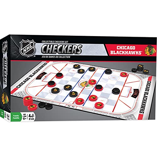 MasterPieces NHL Chicago Blackhawks Checkers Board Game , 13' x 21'