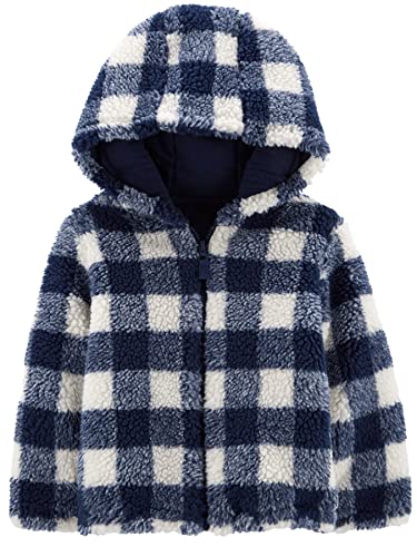 Simple Joys by Carter's Baby Hooded Sherpa Jacket, Navy/Ivory, 18 Months