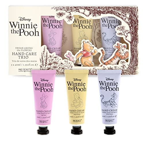 MAD Beauty Disney Winnie the Pooh Hand Cream Trio | Cruelty-Free Cosmetics | Skincare Gifts for Women, Adults, and Kids | Dream Among the Flowers