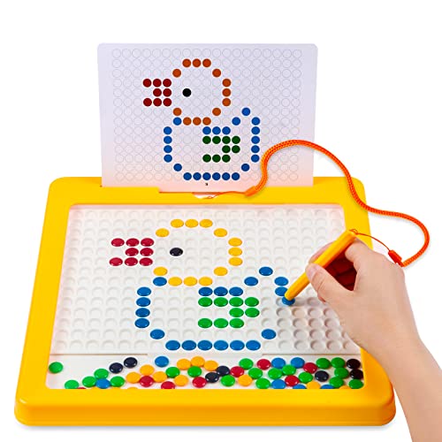 Cheffun Magnetic Drawing Doodle Board for Kids - 12' x 12' Magnetic Board Drawing Pad for Kids and Toddlers, Magnetic Toys Drawing Board for Toddlers, Montessori Educational Preschool Toy for Age 3+
