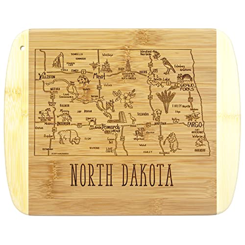 Totally Bamboo A Slice of Life North Dakota State Serving and Cutting Board, 11' x 8.75'