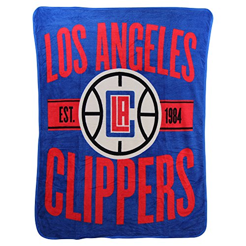 Northwest NBA Los Angeles Clippers Micro Raschel Throw Blanket, 46' x 60', Clear Out