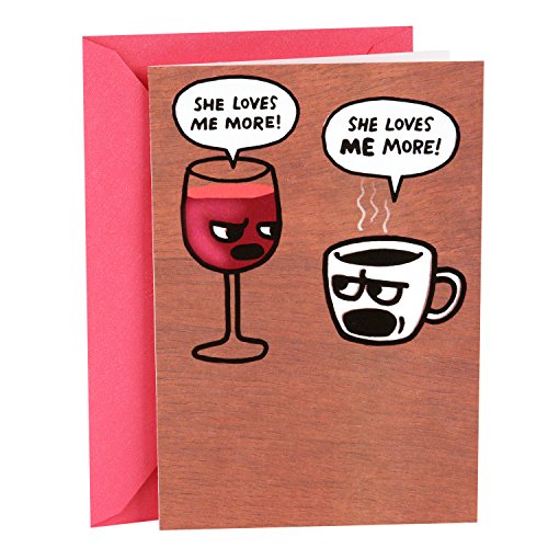 Hallmark Shoebox Funny Birthday Card for Her (Wine and Coffee)