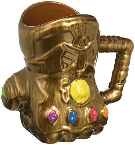 Vandor Marvel Infinity Wars Gauntlet Shaped Ceramic Soup Coffee Mug Cup, 20 Ounce