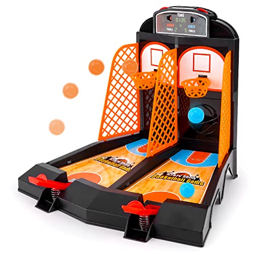 GOODLYSPORTS Mini Basketball Game, Basketball Toys, Tabletop Basketball Game for Kids and Adults, Desktop Games, Desk Games for Office for Adult to Reduce Stress, Basketball Gifts for Boys 8-12.