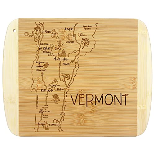 Totally Bamboo A Slice of Life Vermont State Serving and Cutting Board, 11' x 8.75'