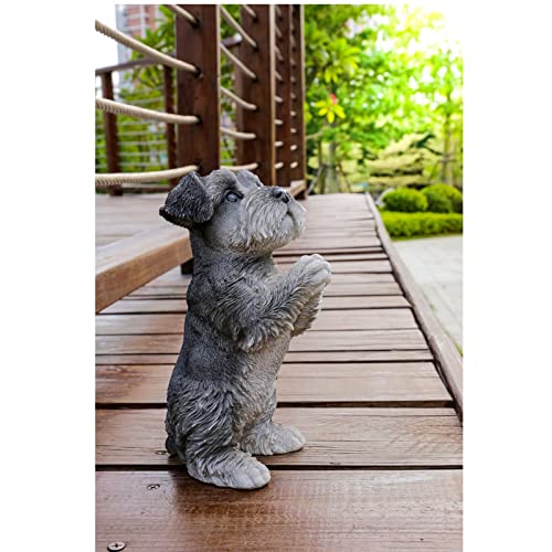 Hi Line Gift Ltd Praying Schnauzer Puppy Statue Figurine Gray