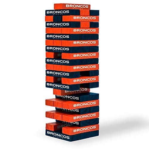 Wild Sports NFL Denver Broncos Table Top Stackers 3' x 1' x .5', Team Color