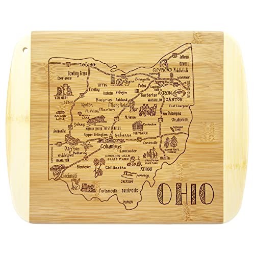 Totally Bamboo A Slice of Life Ohio State Serving and Cutting Board, 11' x 8.75'