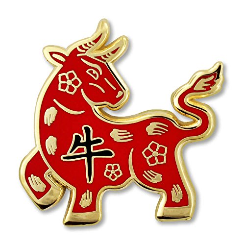 PinMart Chinese Zodiac Year of The Ox New Year Enamel Lapel Pin