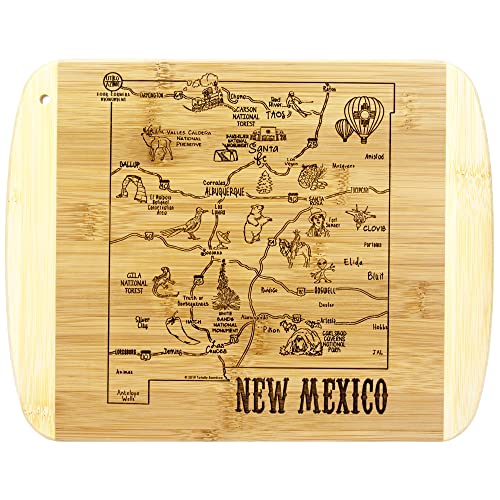 Totally Bamboo A Slice of Life New Mexico State Serving and Cutting Board, 11' x 8.75'