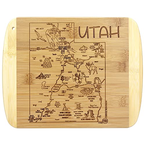Totally Bamboo A Slice of Life Utah State Serving and Cutting Board, 11' x 8.75'
