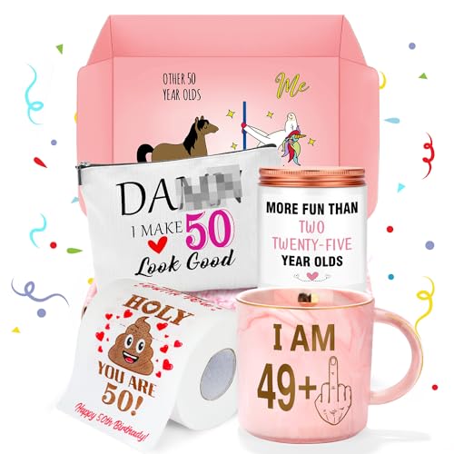 50th Birthday Gifts for Women Funny 50 Year Old Gifts for Women Cool Gifts for Women Turning 50 Birthday Gifts for Women 50th Birthday Gift Ideas for Women Happy 50th Birthday Decorations for Women