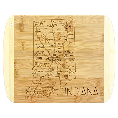 Totally Bamboo A Slice of Life Indiana State Serving and Cutting Board, 11' x 8.75'