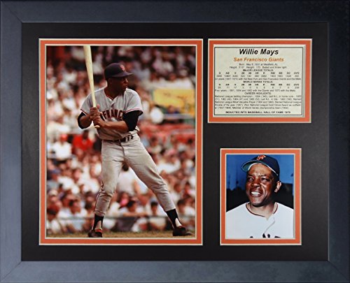 Legends Never Die 'Willie Mays San Francisco Giants Framed Photo Collage, 11 x 14-Inch (11253U), Black